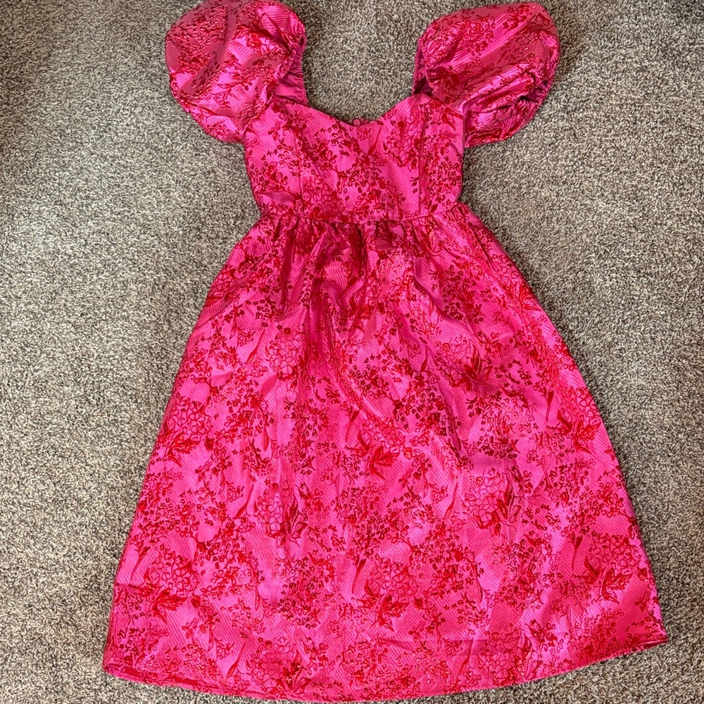 Sugarlips Vibrant Pink Floral Dress